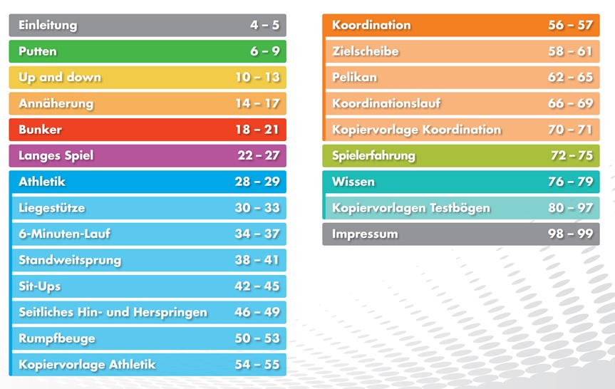 Inhalte Kinder Golfabzeichen